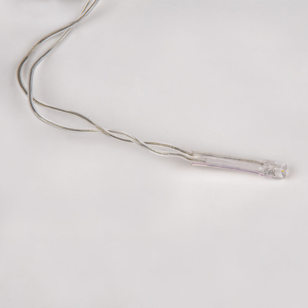 ULD-B12006-195/TTK WHITE IP44 Бахрома светодиодная с эффектом мерцания, 12м. Соединяемая. 195 светодиодов. Белый свет. Провод прозрачный. ТМ Uniel
