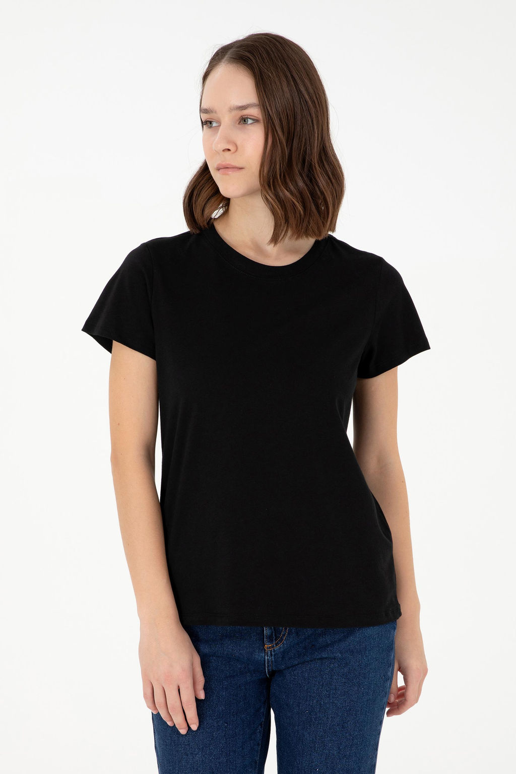 Женская черная базовая футболка Неожиданная скидка в корзине - U.s. polo assn фото 8