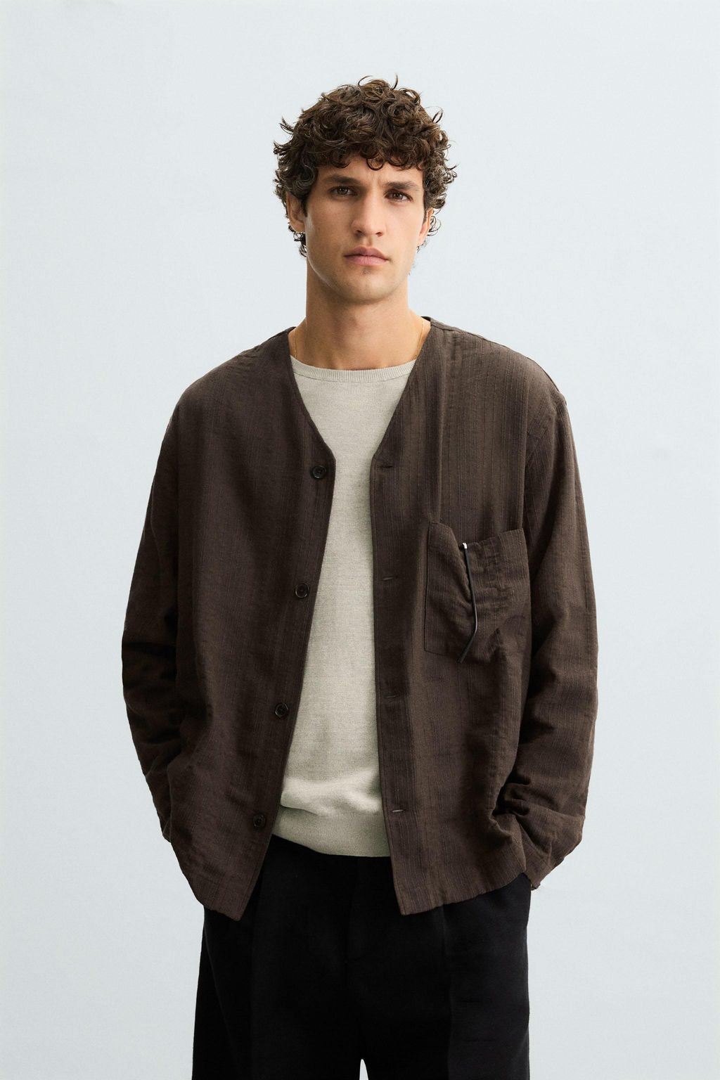 STRIPED JACQUARD SHIRT - Zara фото 2
