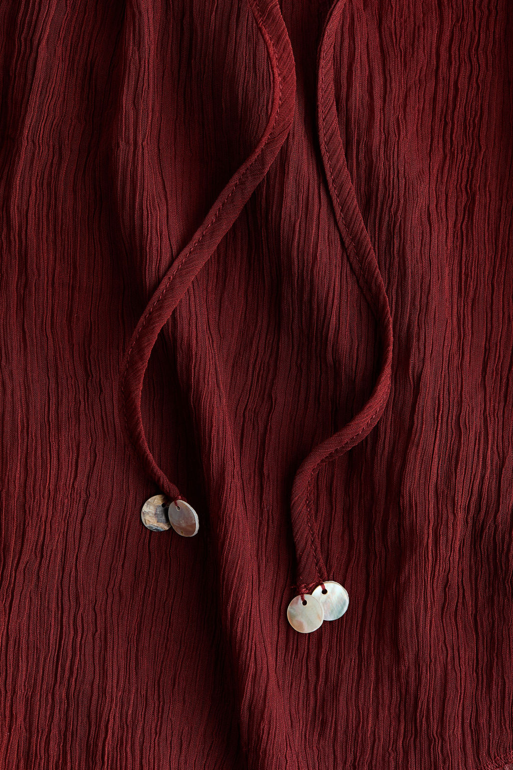 Top playero efecto arrugado con tirantes de lazo - H&m фото 6