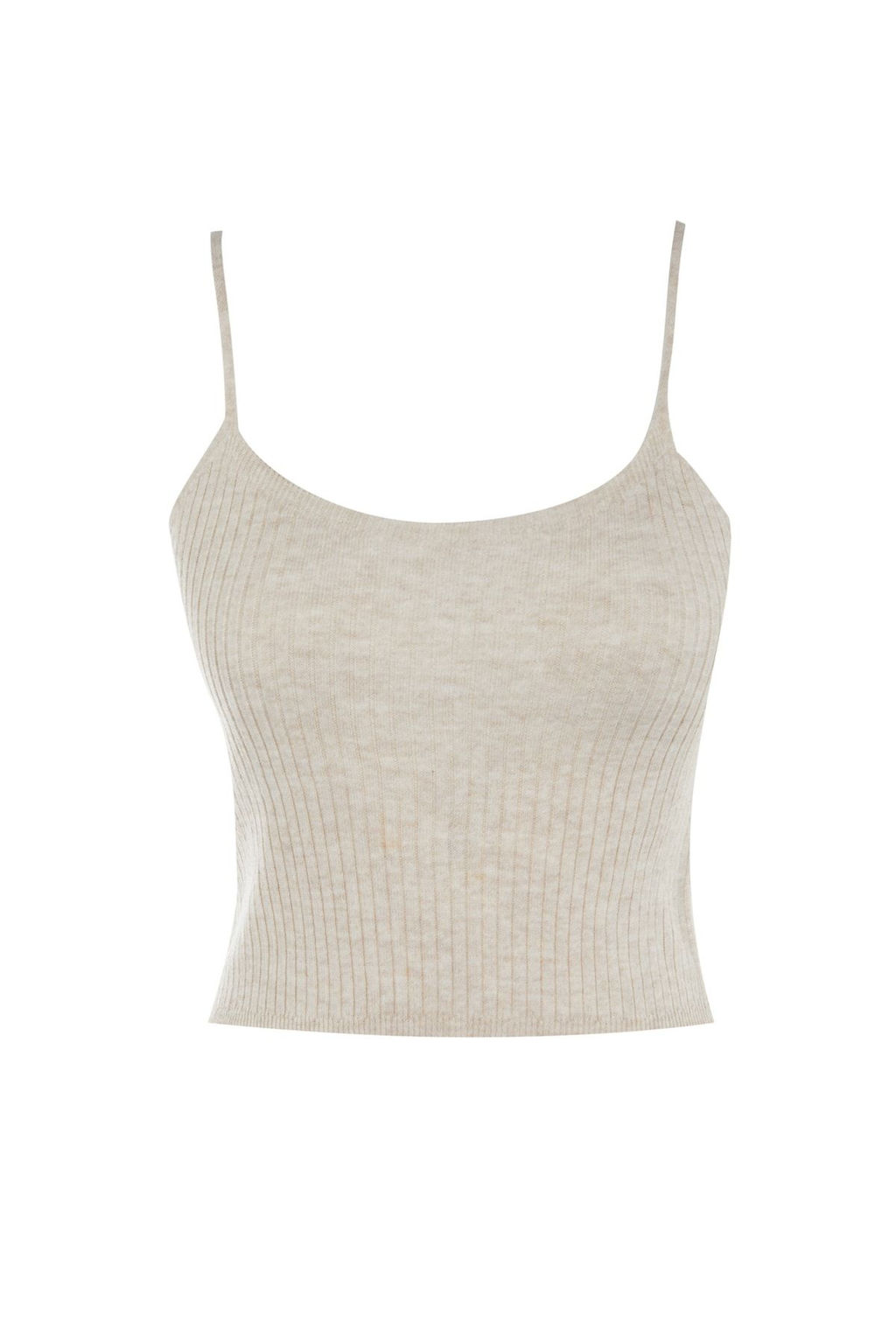 Bej Fitillli Bluz H?rka Pantolon Triko Alt-Ust Tak?m TWOAW22AU0006