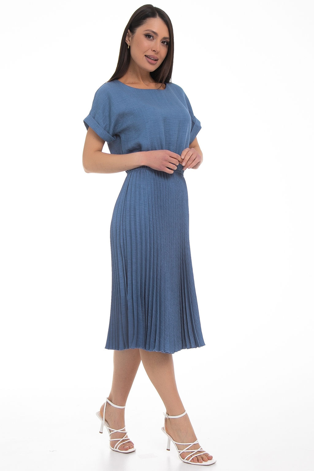 Платье Летнее (гофре, джинс) - Diolche фото 2