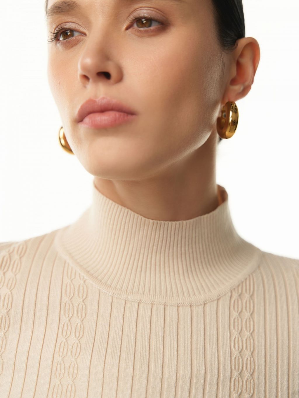 Conso/KTL 230703 - light beige Водолазка женская фото 2