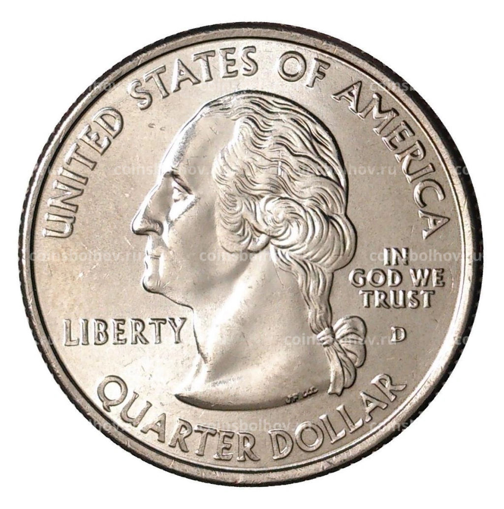 Монета 25 центов (1/4 доллара) 2008 года D США Штаты и территории  Аризона