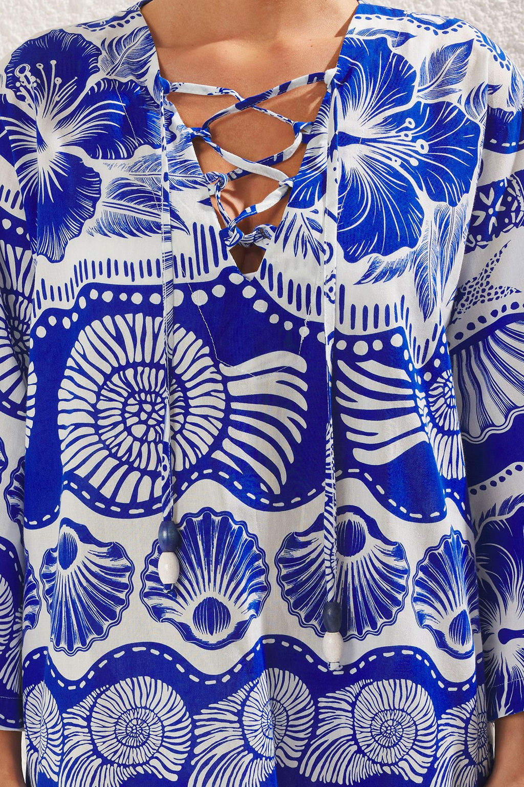 Trendyolmilla Su Alt? Desenli Mini Dokuma %100 Pamuk Plaj Elbisesi TBESS25EL00020  фото 3