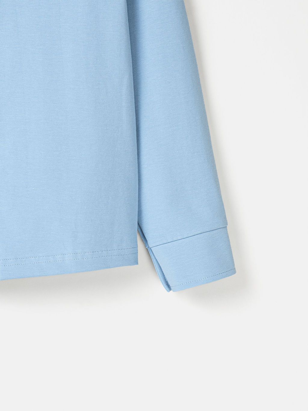 Рубашка трикотажная Голубая на кнопках 7+ - Bungly фото 5