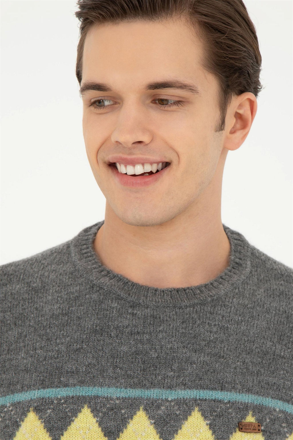 Мужской серый меланжевый свитер - U.s. polo assn фото 2