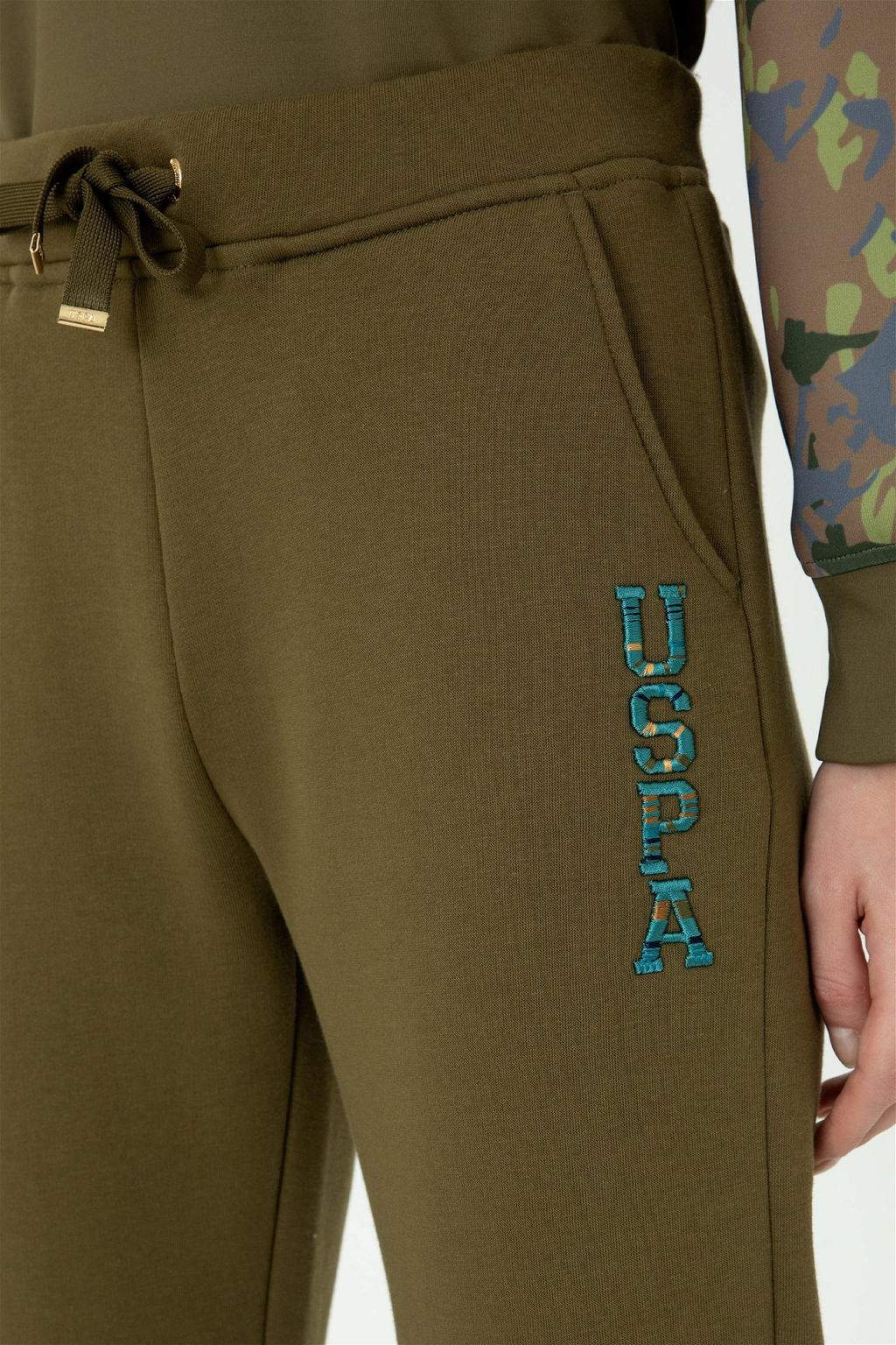 Женские спортивные штаны цвета хаки - U.s. polo assn фото 6