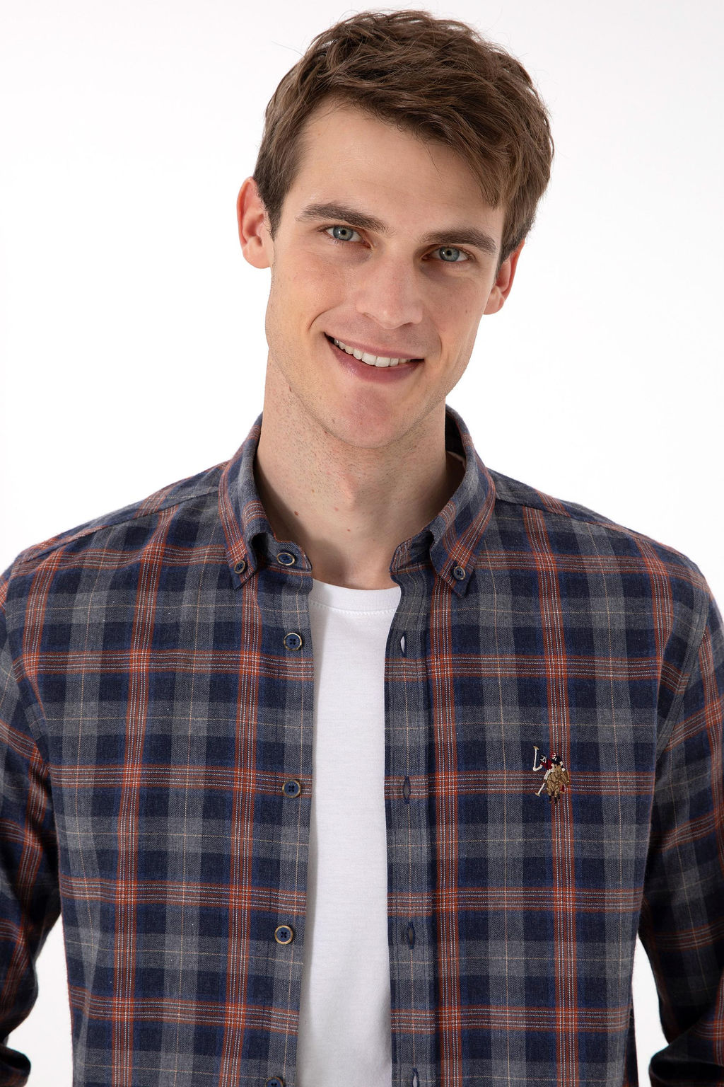 Мужская темно-синяя рубашка с длинным рукавом Неожиданная скидка в корзине - U.s. polo assn фото 2