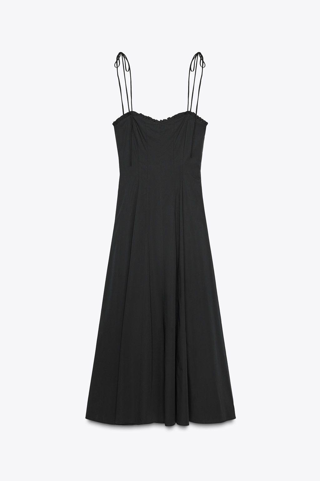 RUFFLE POPLIN MIDI DRESS - Zara фото 6