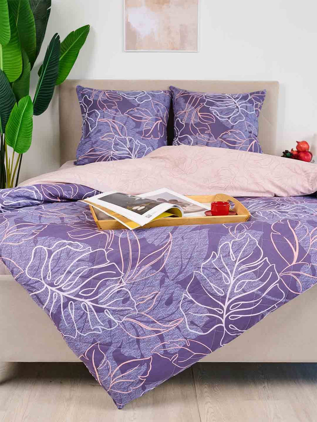 КПБ Перкаль Зима-лето с прост. на резинке - Мираж Семейный с прост. на рез.180*200*25 (нав.70x70)