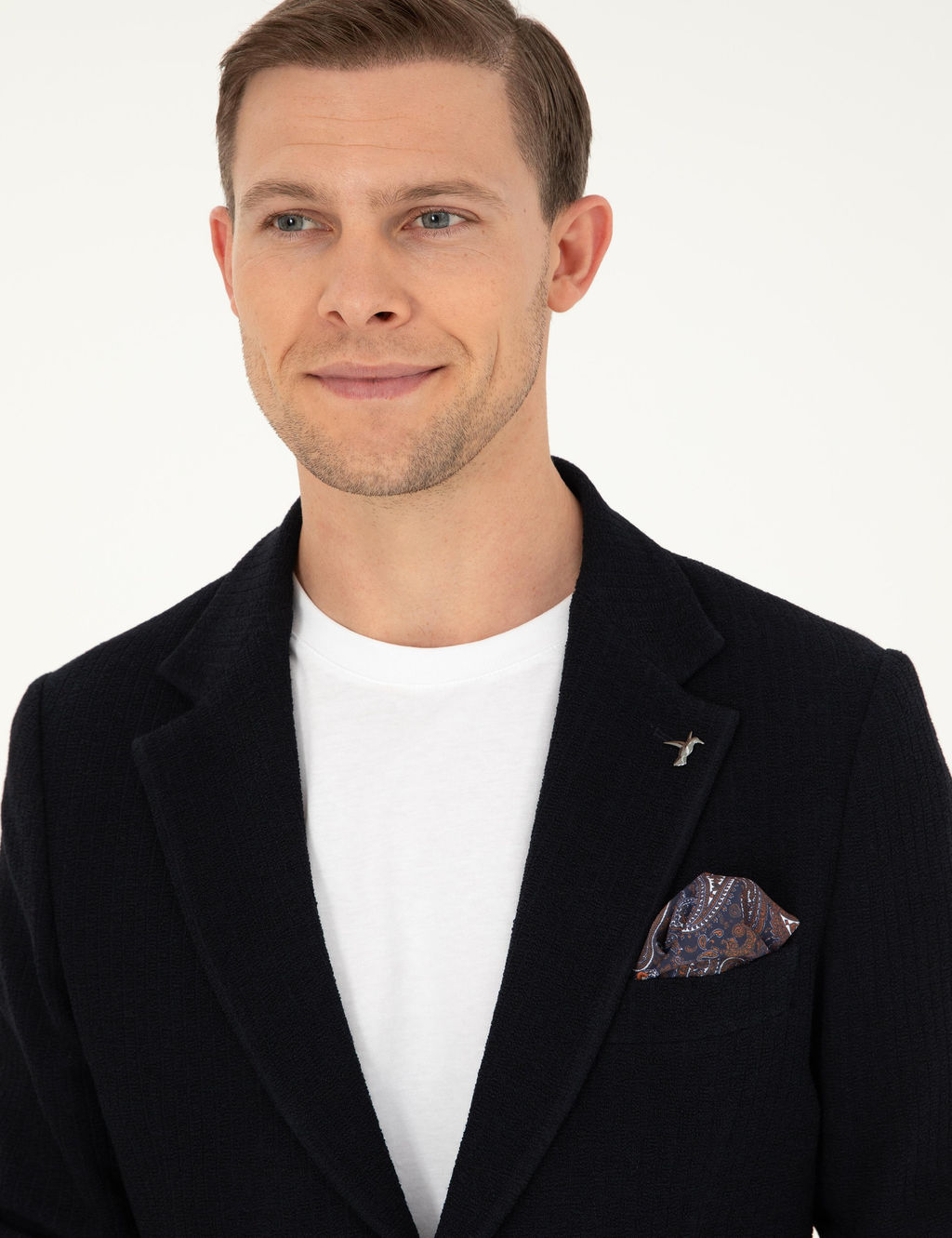 Темно-синяя приталенная куртка - Cacharel фото 3