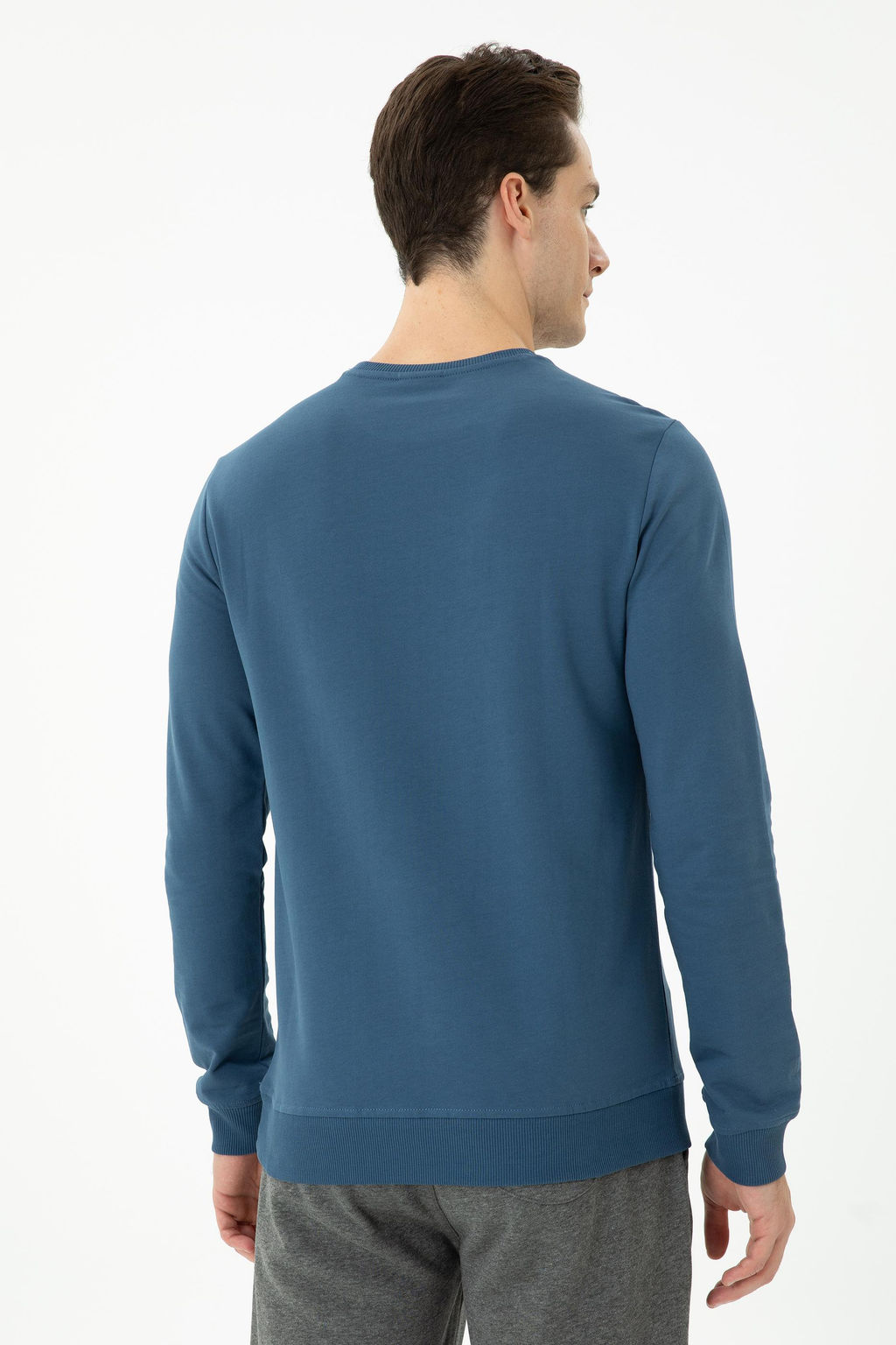 U. S. Polo Assn / Мужской базовый свитшот цвета индиго - U.s. polo assn фото 19