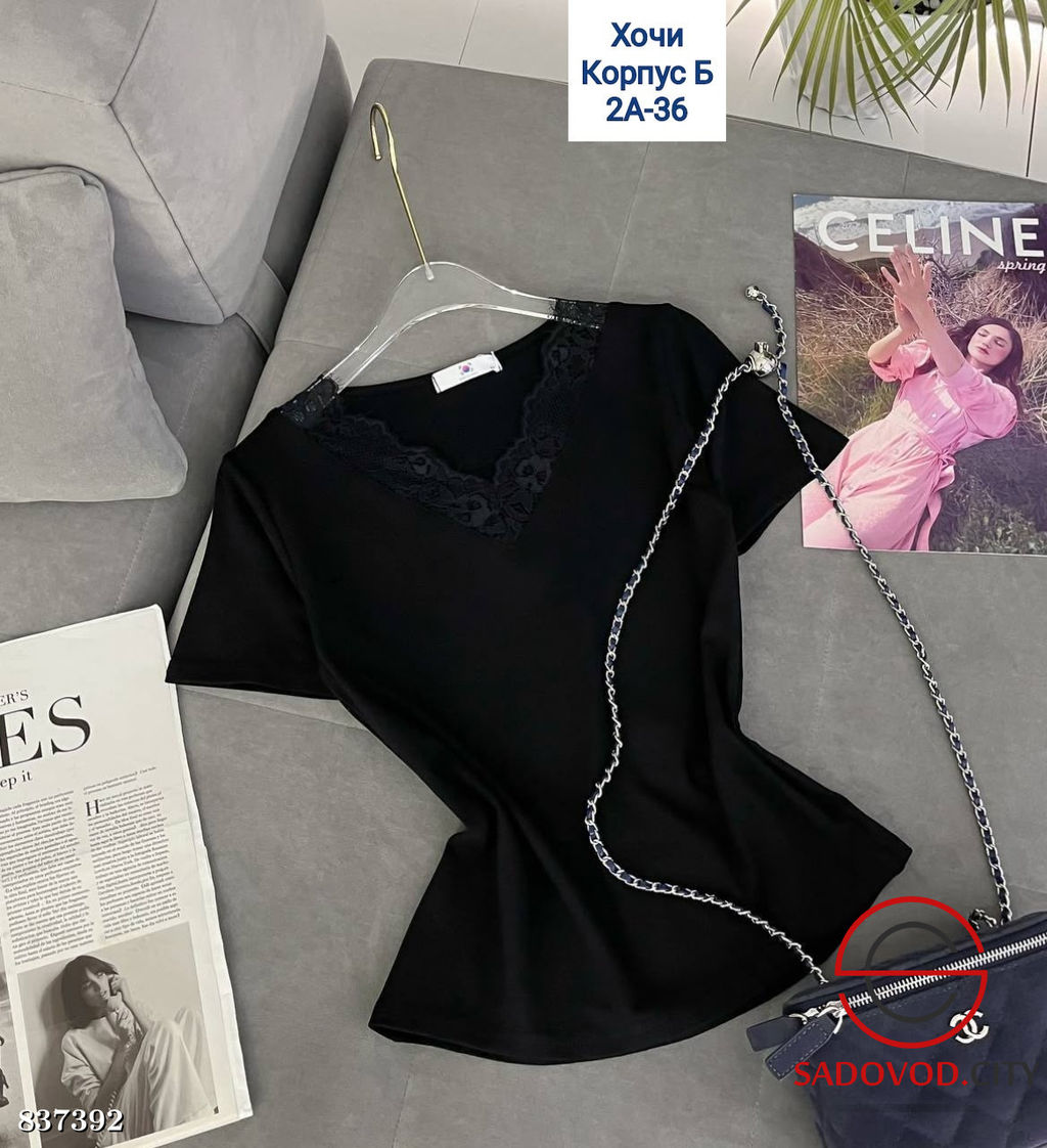 Футболка женская с гипюром - Bruno фото 2