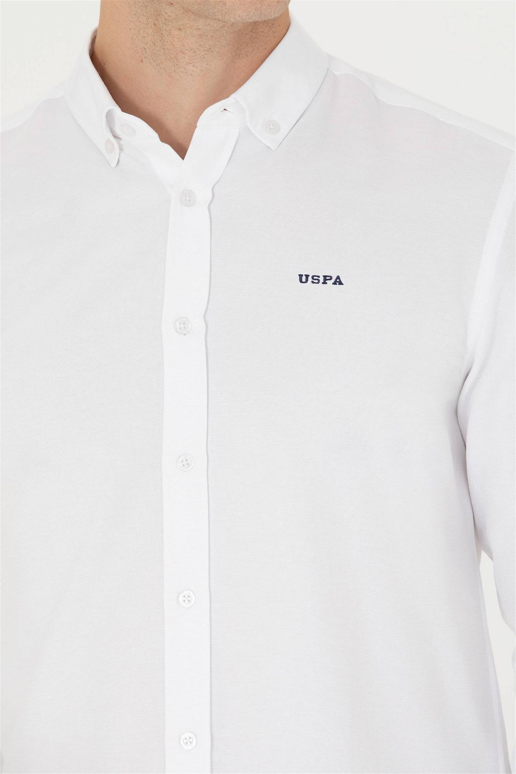 U. S. Polo Assn Мужская белая базовая рубашка с длинным рукавом - U.s. polo assn фото 7