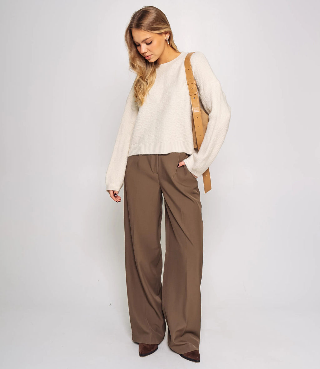 Джемпер #КТ6137, светло-бежевый - Dommod фото 4