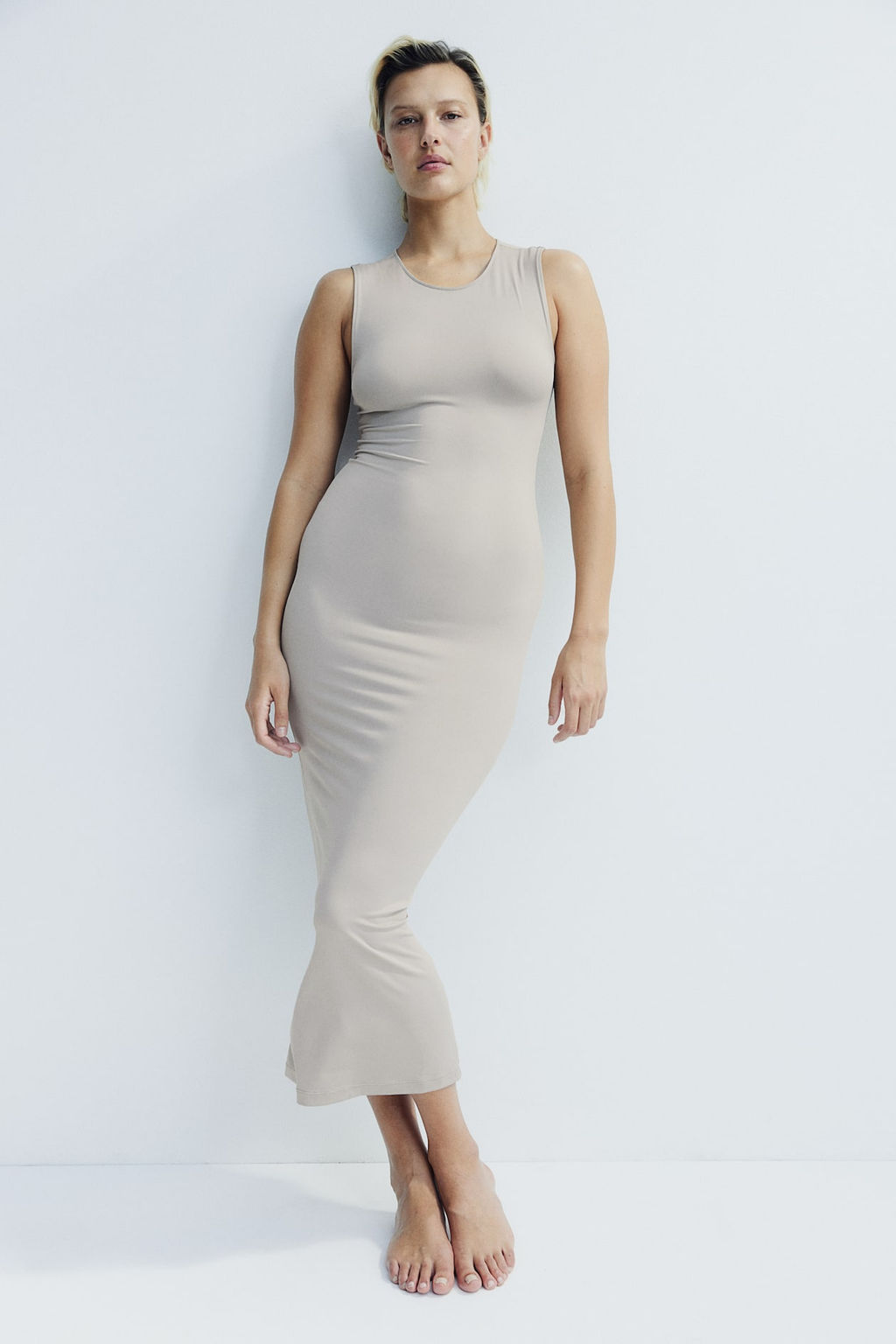 Maxivestido de microfibra