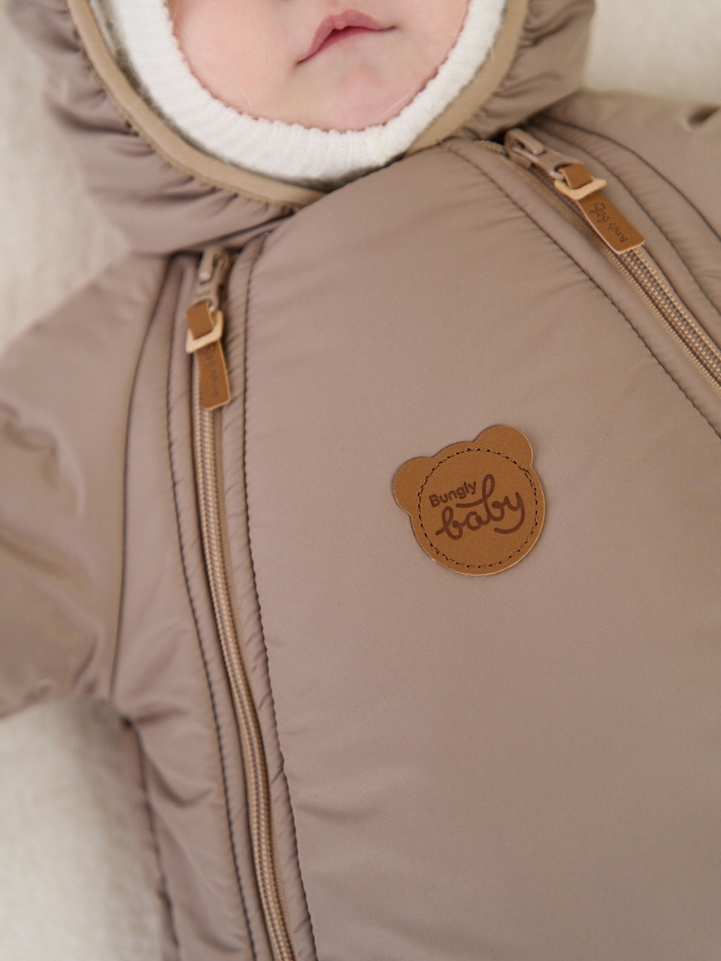 Комбинезон демисезонный с закрытой ножкой Латте 0+ - Bungly фото 5