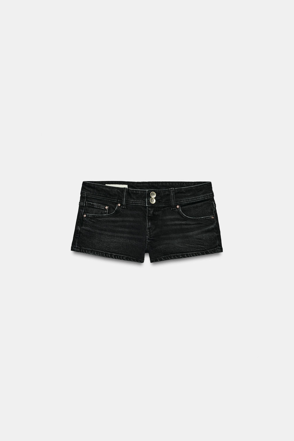 SHORTS MINI DENIM TRF TIRO BAJO / Carb?n - Zara фото 8