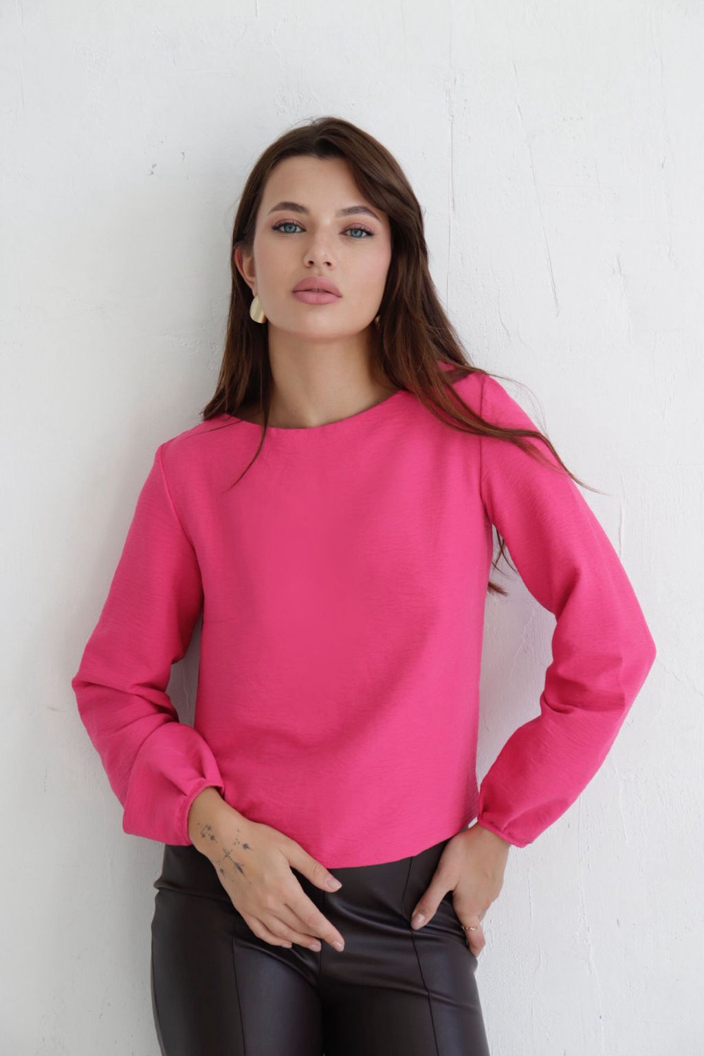 Блуза прямого силуэта с вырезом лодочка - Martichelli фото 34