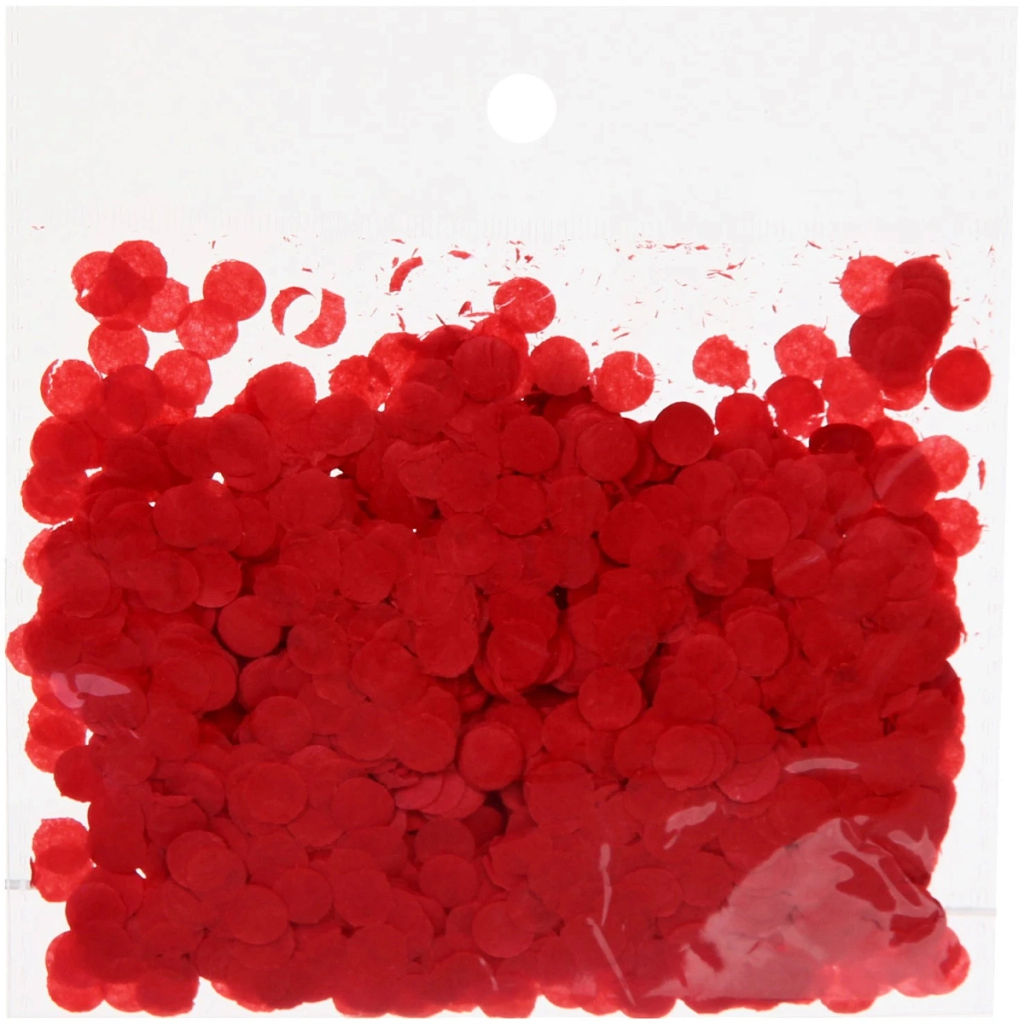 Цена за 5 шт. Конфетти "Круги красные" 10 г, бумага