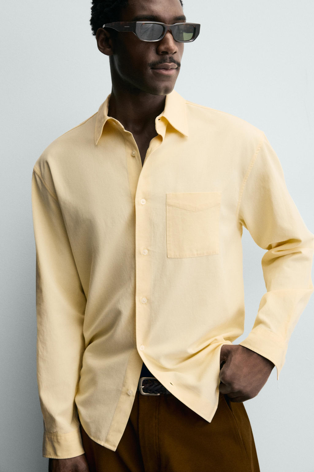 FLOWING SHIRT WITH POCKET - Zara фото 14
