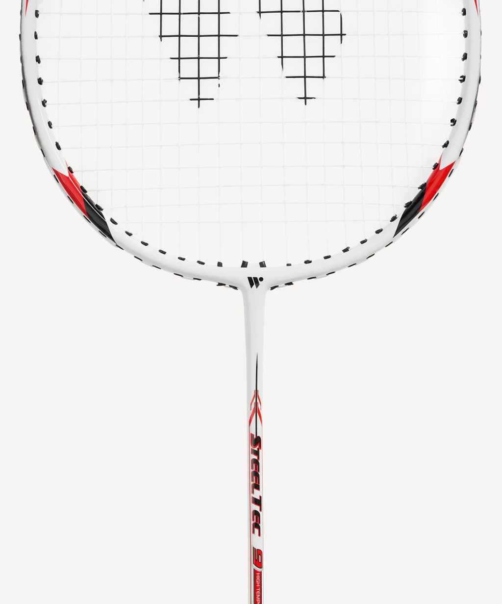 Набор для бадминтона Wish Steeltec 9 (2 ракетки), белый/красный  фото 5