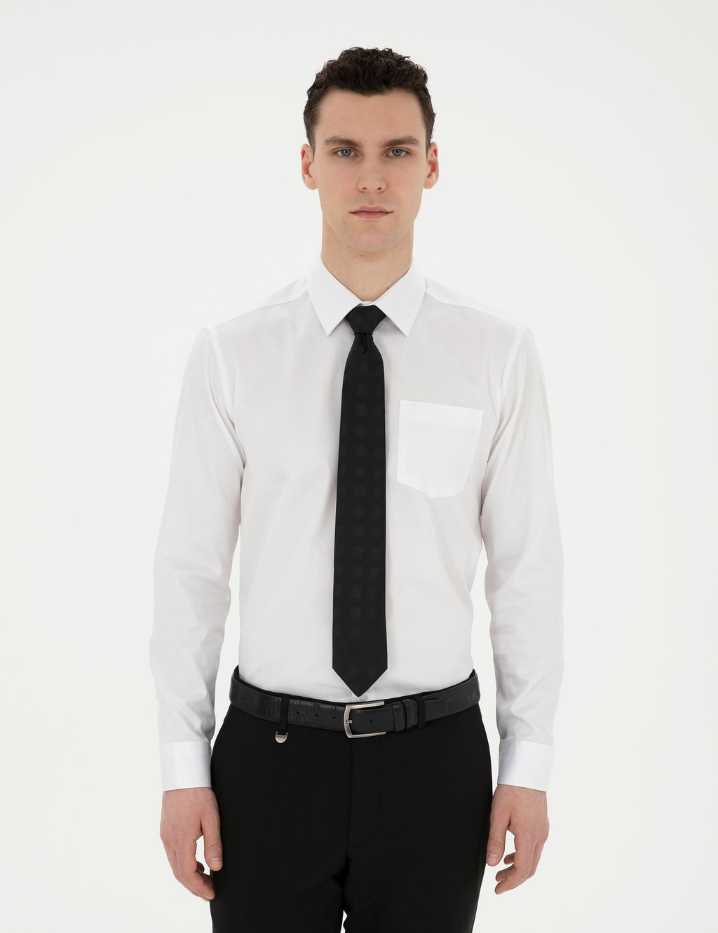 Beyaz Regular Fit Uzun Kollu Basic G_mlek - Pierre cardin фото 8