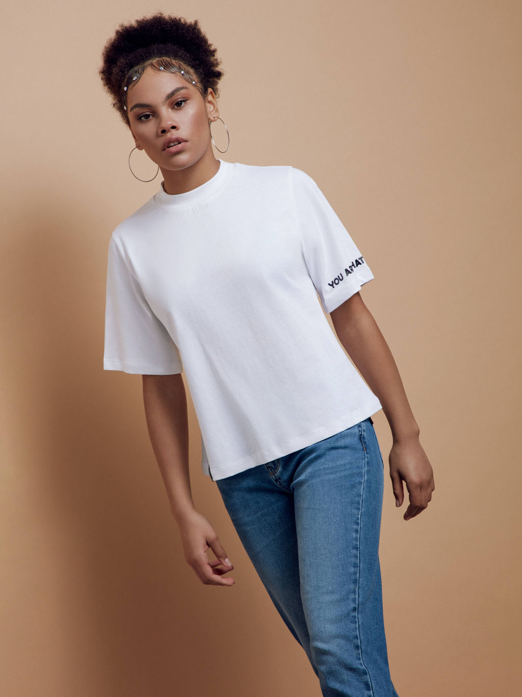 CONTE Oversize-футболка из хлопка Believe LD 1658 white