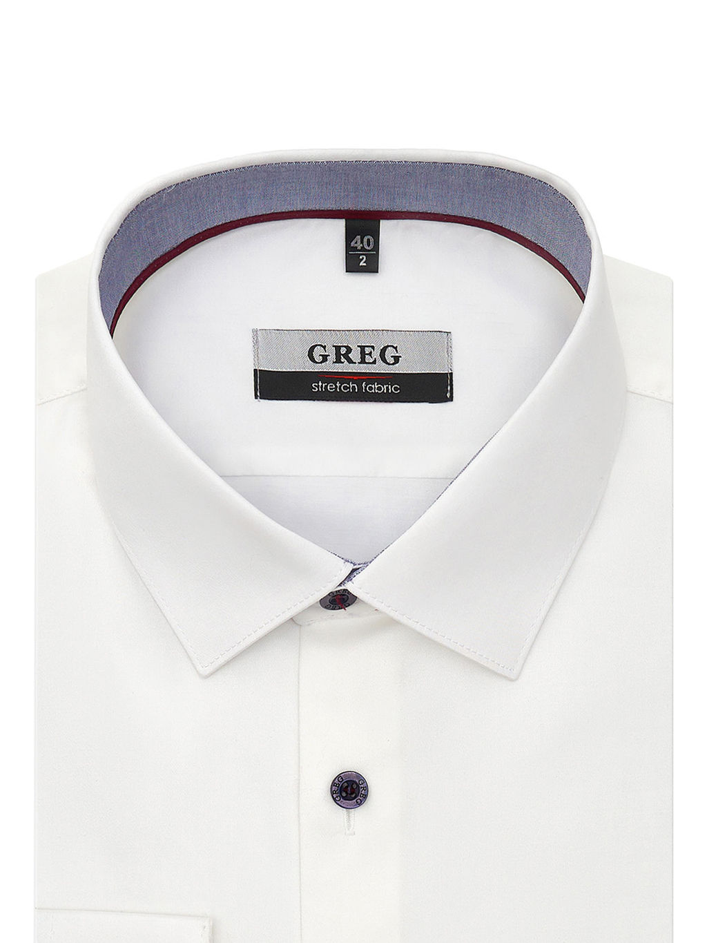 Сорочка мужская длинный рукав GREG 100/237/3343/ZN/1p STRETCH  фото 2