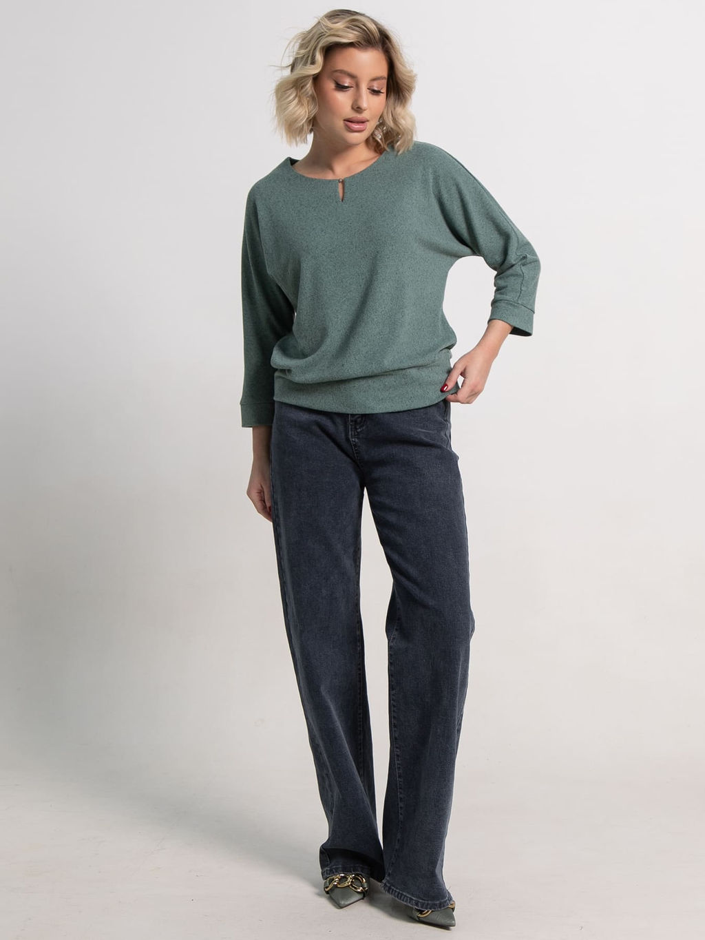 Джемпер трикотажный Претти (зеленый) Б15259-50М - Lt collection фото 6