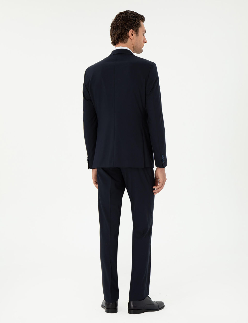 Koyu Lacivert Slim Fit Klasik Tak_m Elbise - Cacharel фото 5