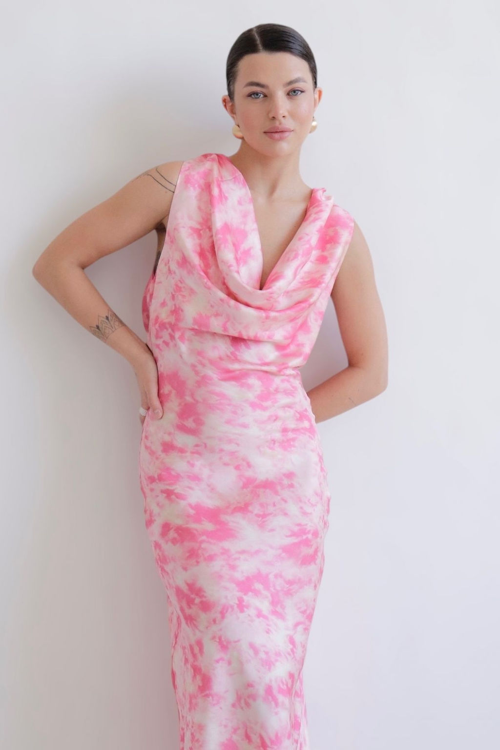 Martichelli Платье с вырезом по спинке в розовых оттенках  фото 9