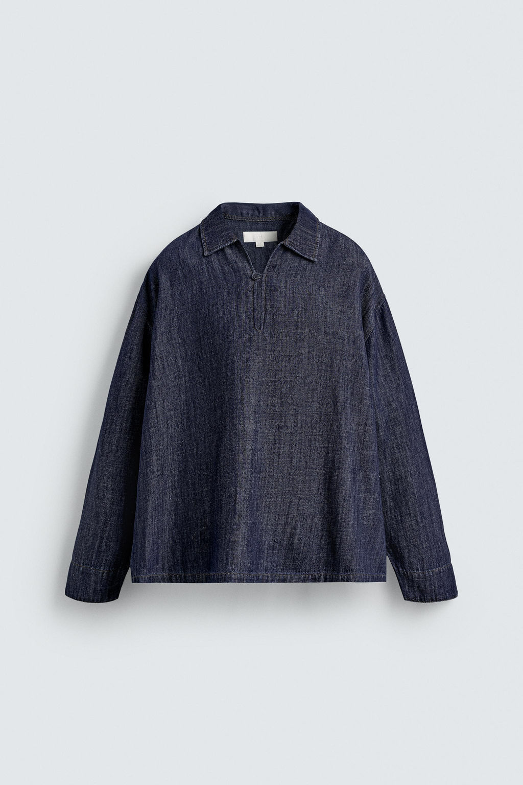DENIM COTTON-LINEN SHIRT - Zara фото 7