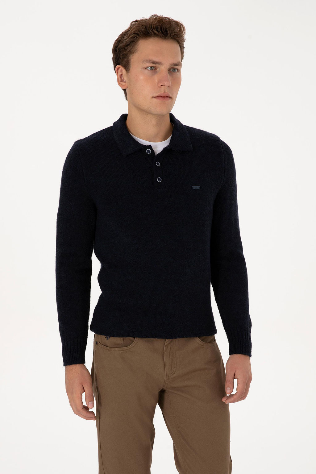 Erkek Regular Fit Polo Yaka Lacivert Kazak - U.s. polo assn фото 3