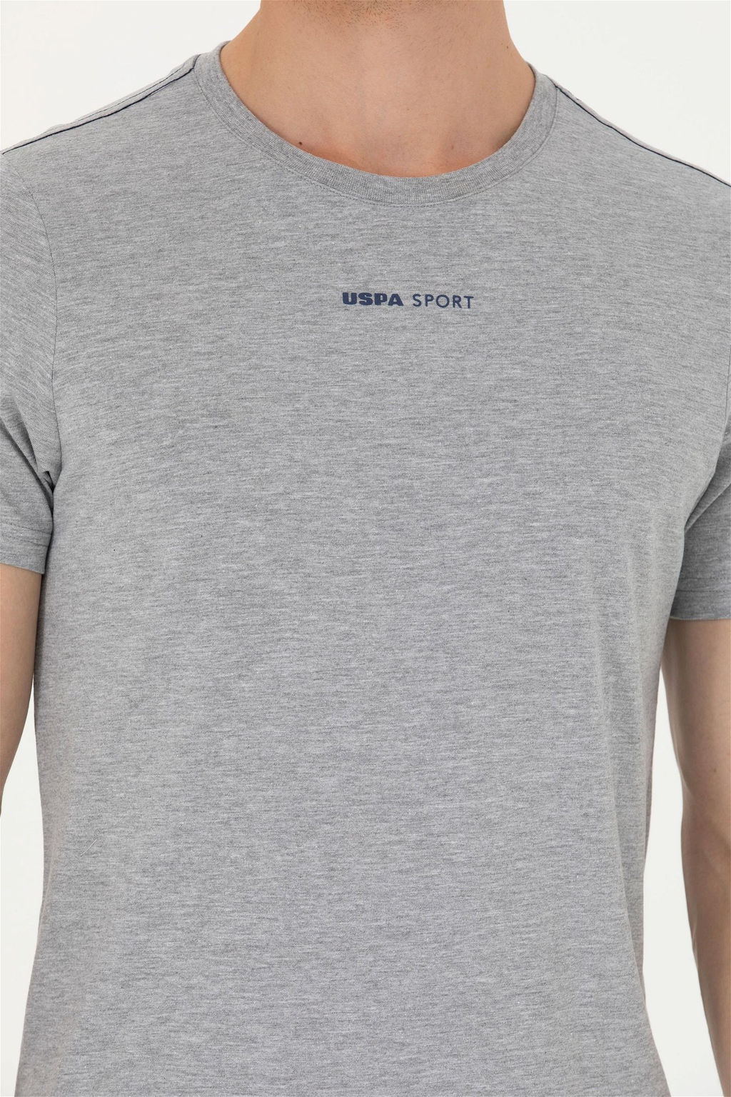 Мужская серая меланжевая футболка - U.s. polo assn фото 7