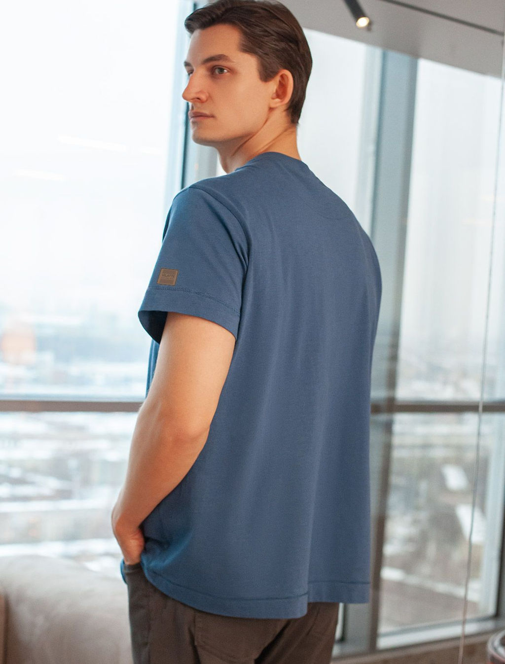 Футболка из фактурного полотна из 100% хлопка