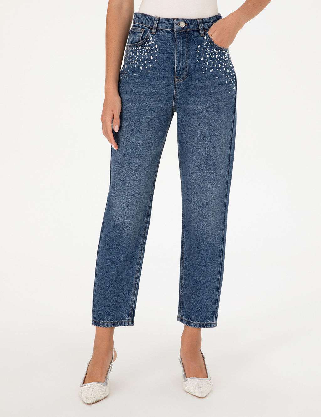 _ndigo Mom High Waist Fit Jean Pantolon