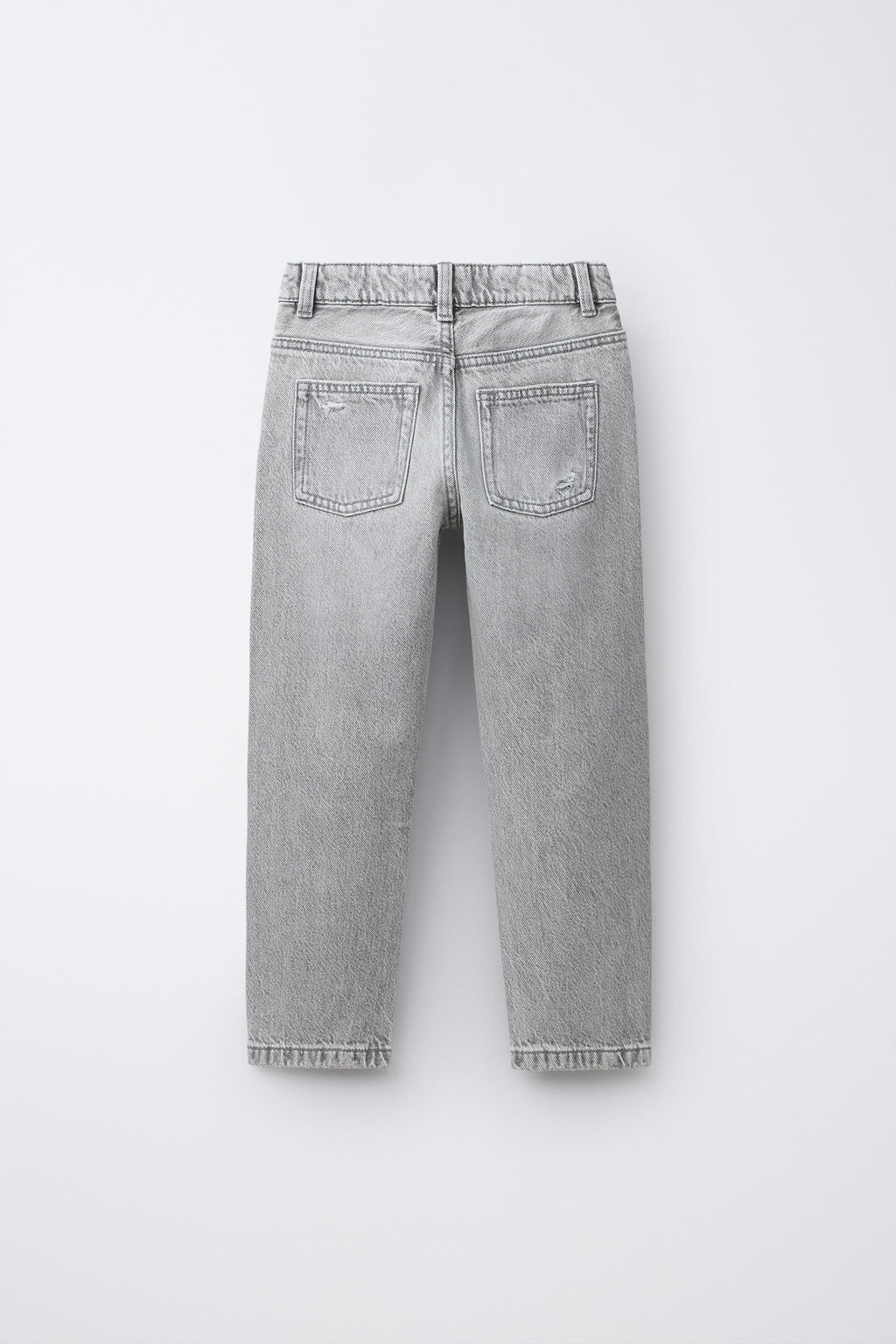 JEANS STRAIGHT ROTOS / Gris claro - Zara фото 2