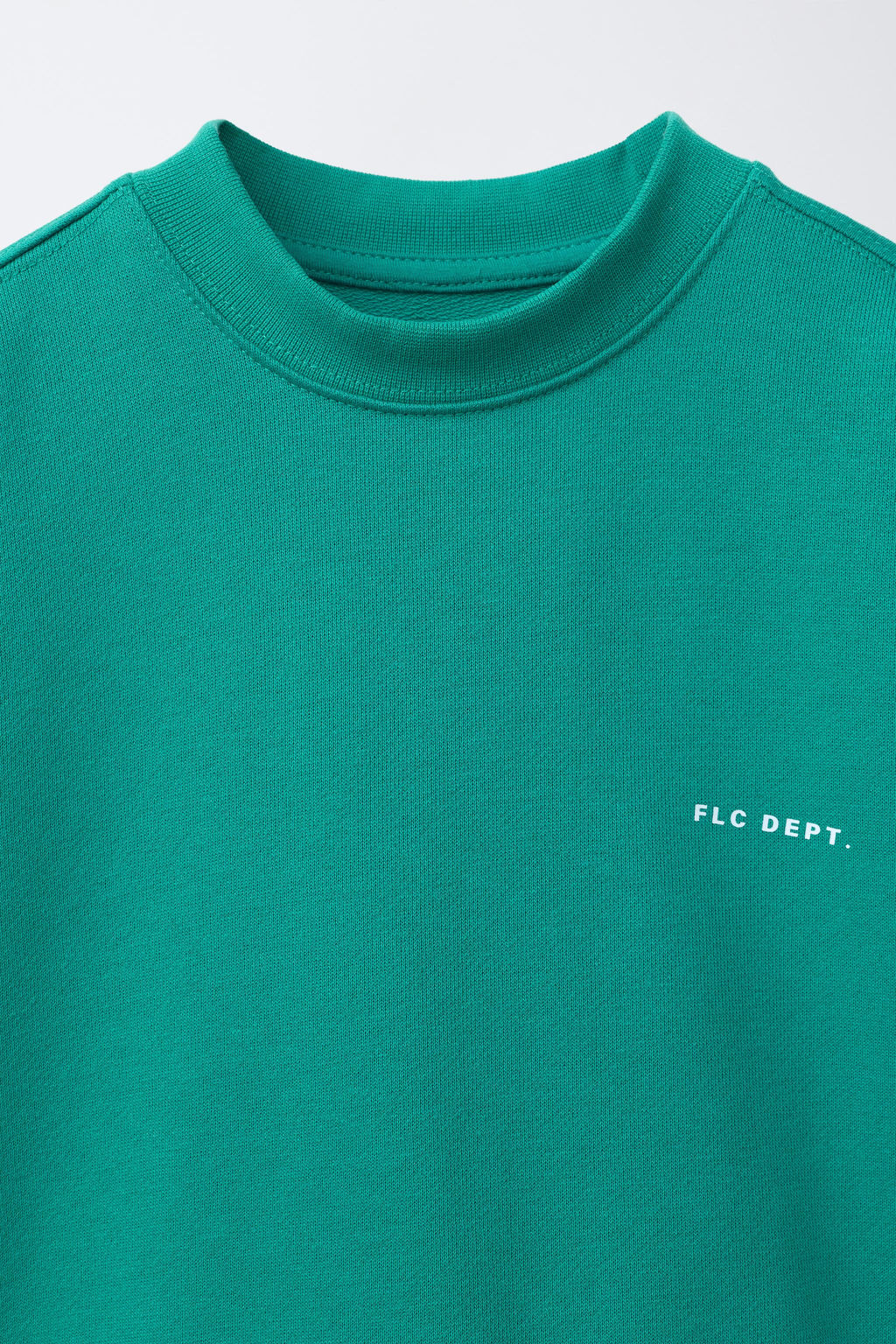 SUDADERA MANGA CORTA TEXTO RELIEVE / Verde - Zara фото 3