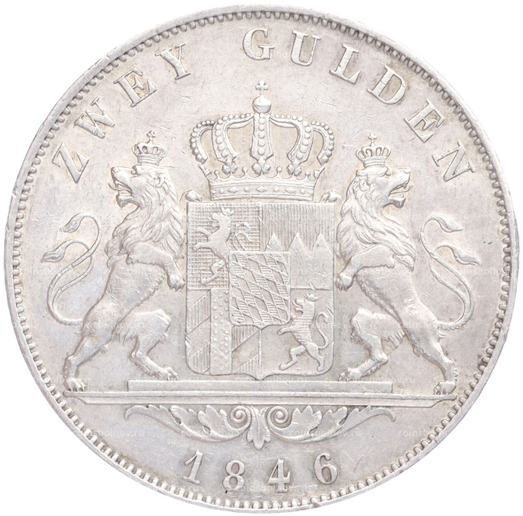 2 гульдена 1846 года Бавария