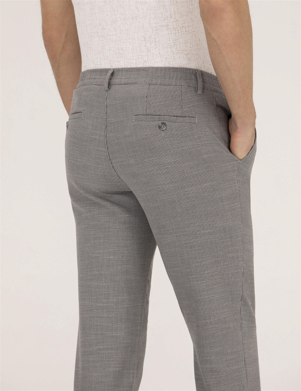 Gri Ex. Slim Fit Kuma_ Pantolon