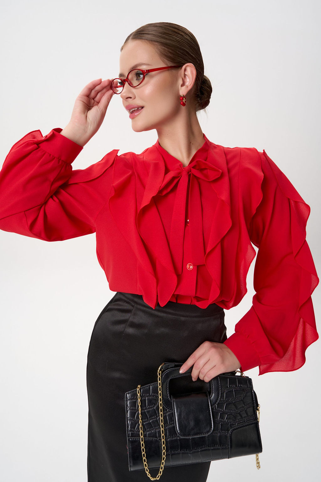 Рубашка Кристл (красный) - Эльза фото 33