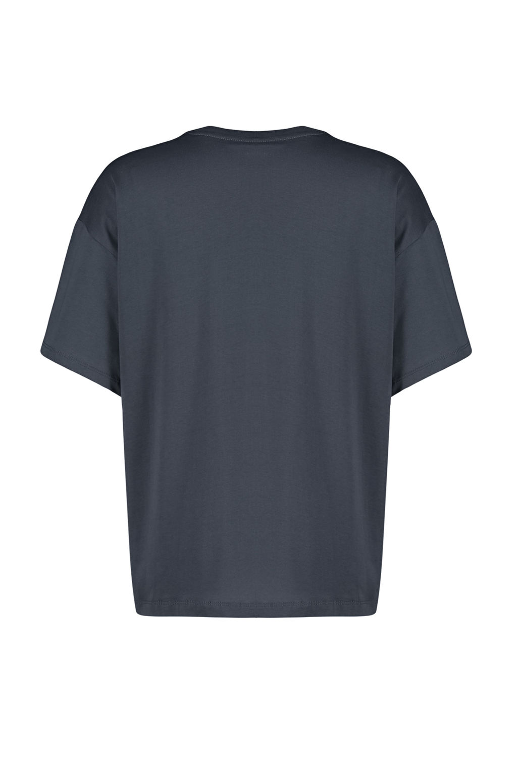 TRENDYOLMILLA Antrasit %100 Pamuk Bask?l? Oversize/Genis Kesim Orme T-Shirt TWOSS24TS00187 фото 8