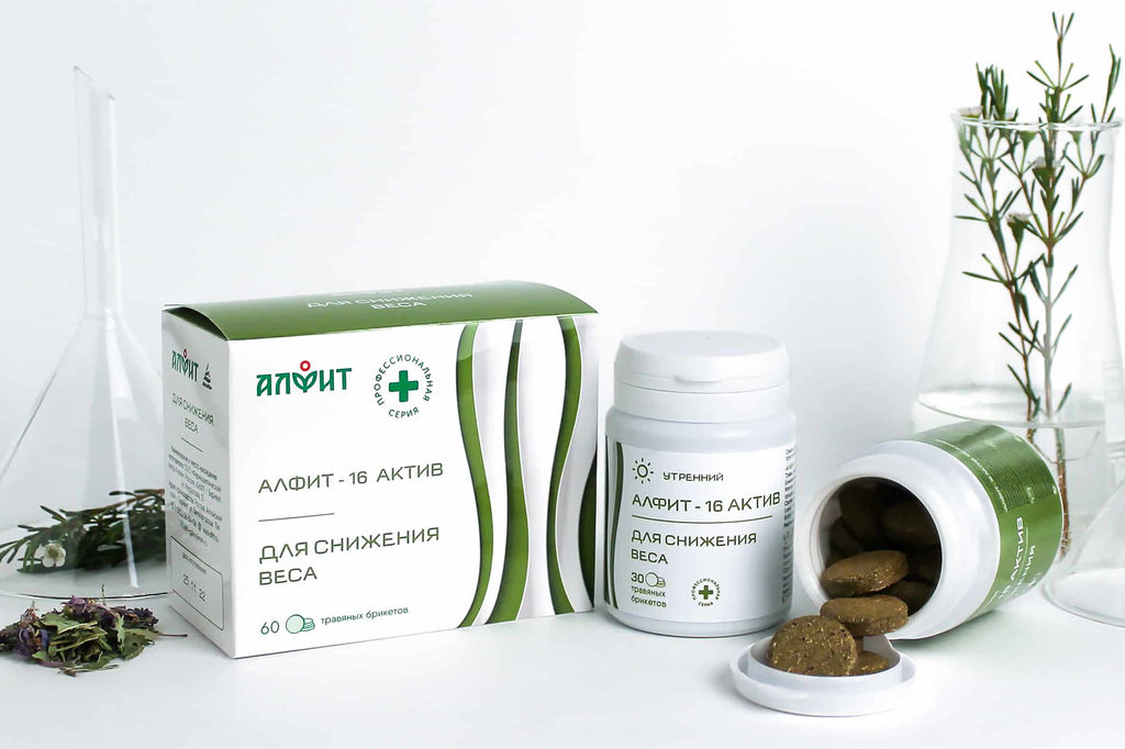 Алфит-актив 16 (для снижения веса) БАД в брикетах Алфит 5794