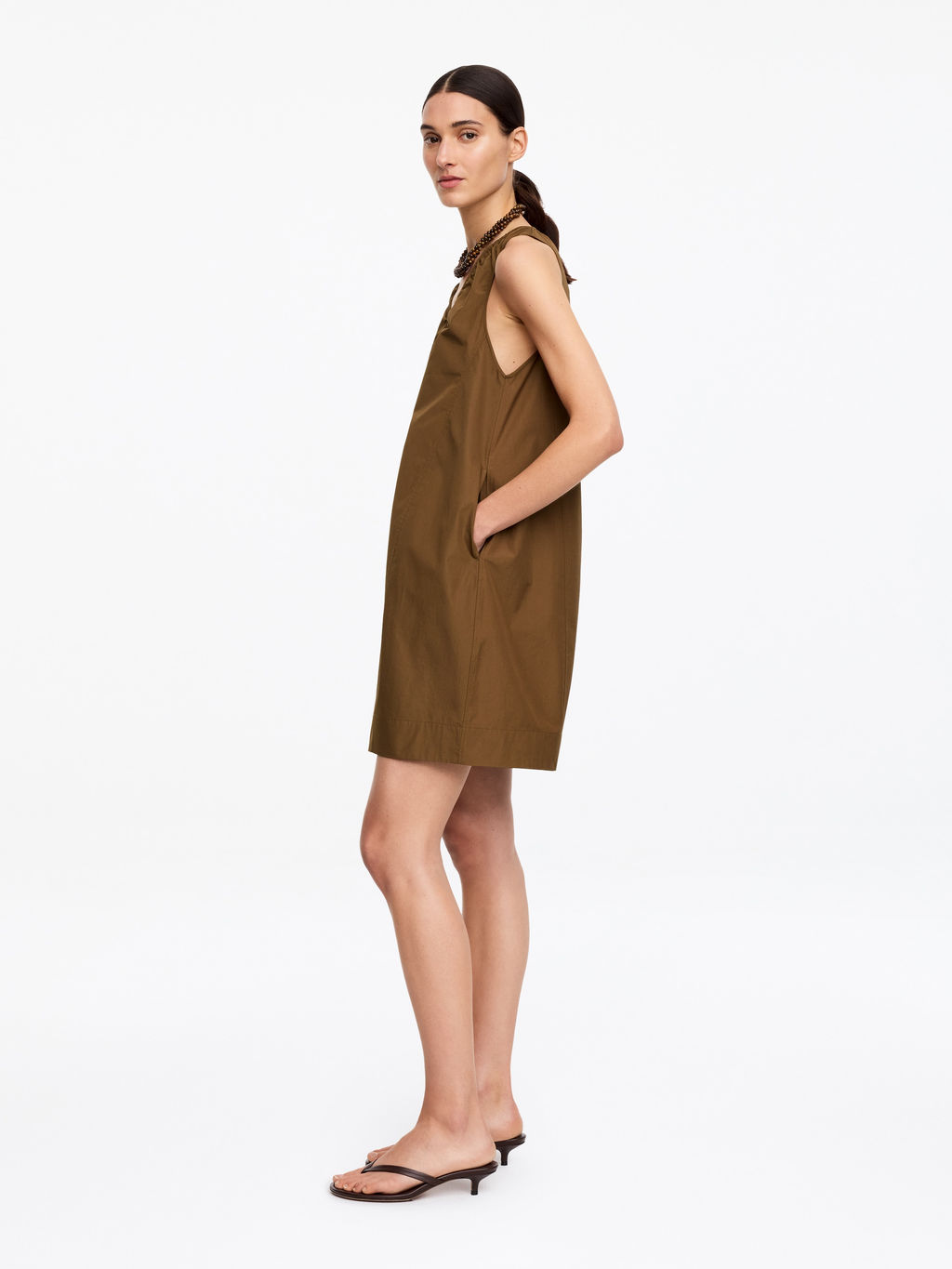 Vestido con escote de pico y fruncidos - H&m фото 5