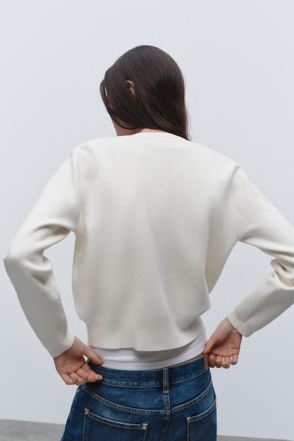KNIT CARDIGAN WITH GOLDEN BUTTONS - Zara фото 4