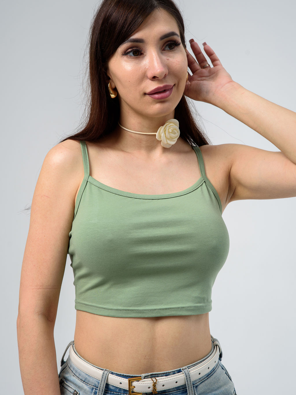 Майка-топ Хлопок 94%, лайкра 6% - Оптима фото 11