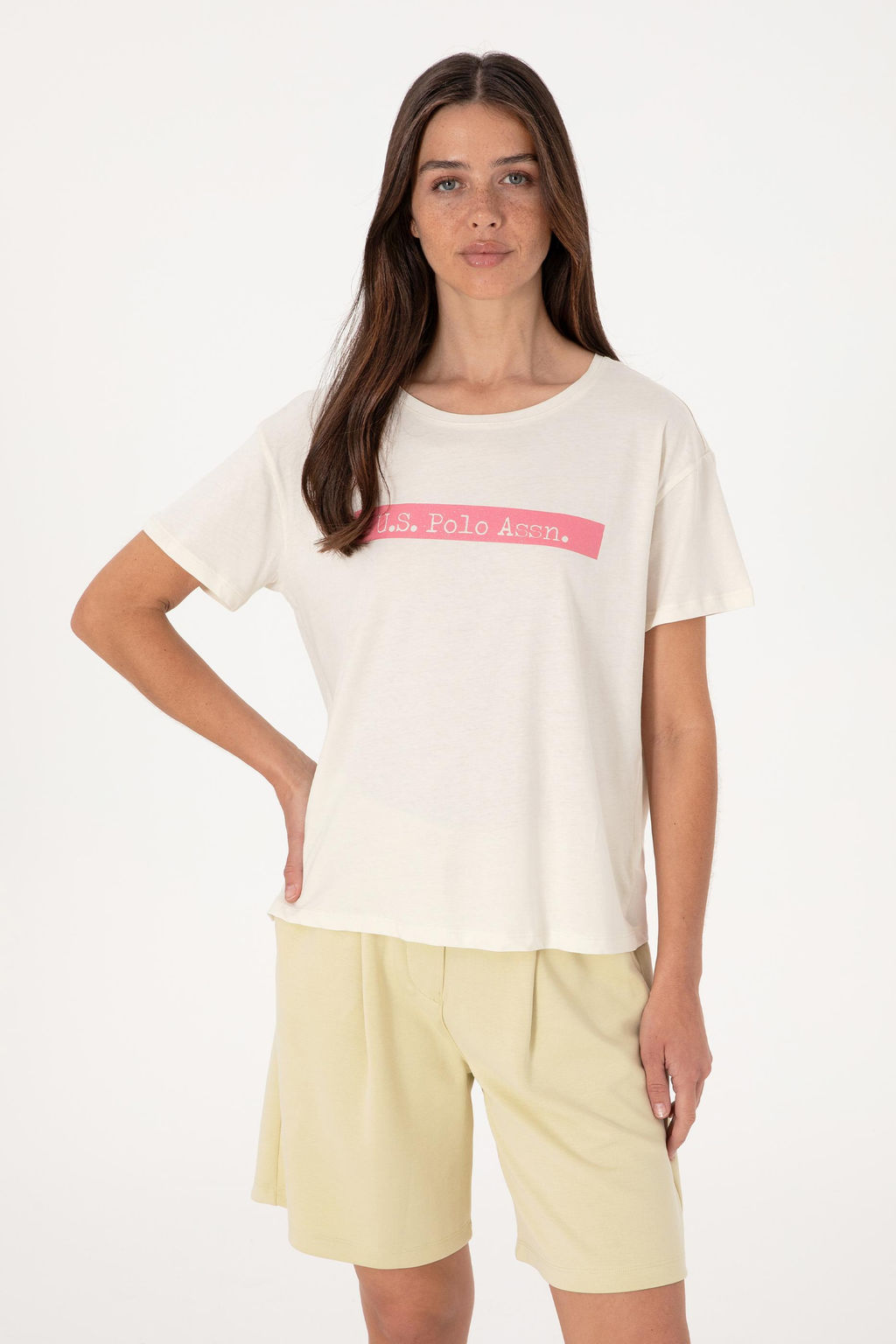 Kad_n Krem Ti__rt Sepette S_rpriz _ndirim - U.s. polo assn фото 3