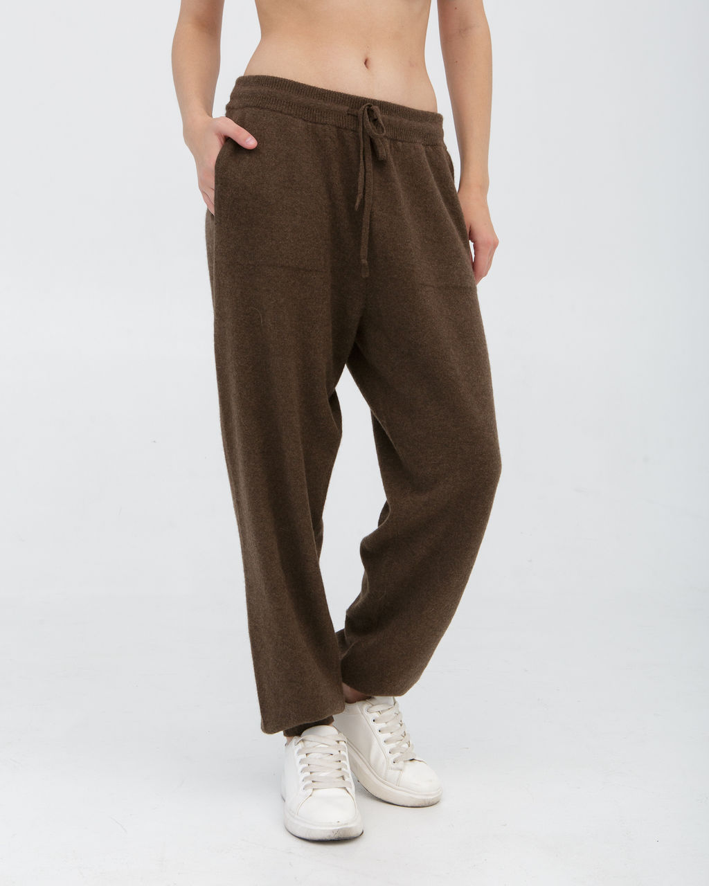 Брюки из пуха яка 05120 коричневые